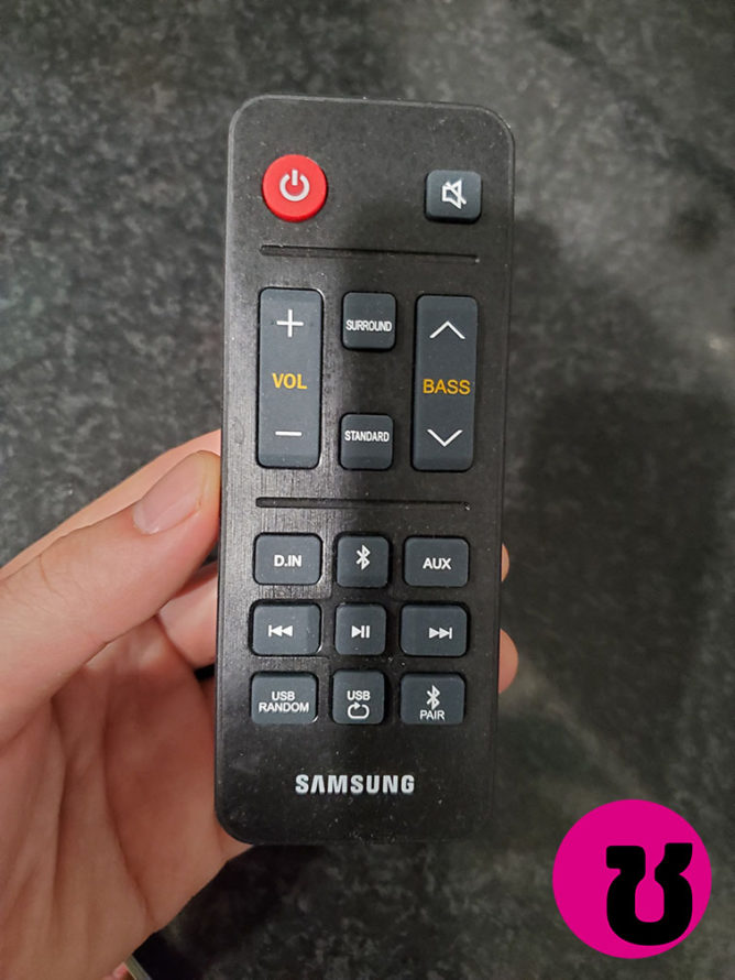 samsung soundbar t400 remote